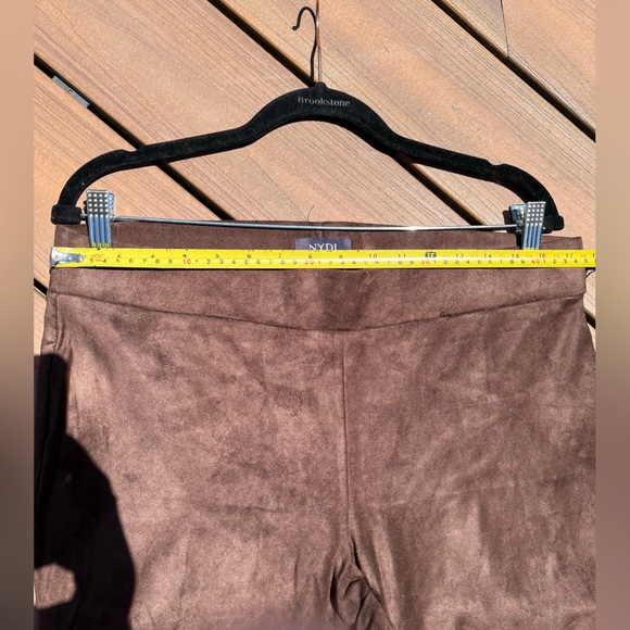 NWT NYDJ Faux suede basic Leggings, chocolates/brown, 12P - Picture 9 of 11